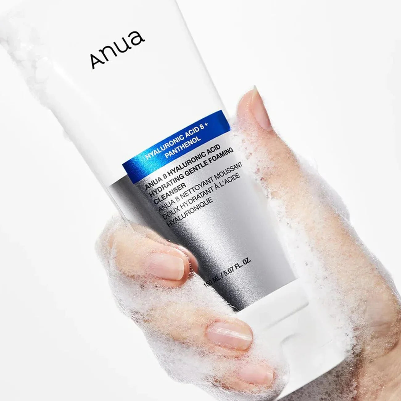 Anua 8 Hyaluronic Acid Hydrating Gentle Foaming Cleanser. Limpiador pieles sensibles