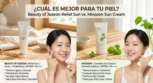 Beauty of Joseon Relief Sun vs Mixsoon Sun Cream - comparativa protectores solares coreanos Ecuador